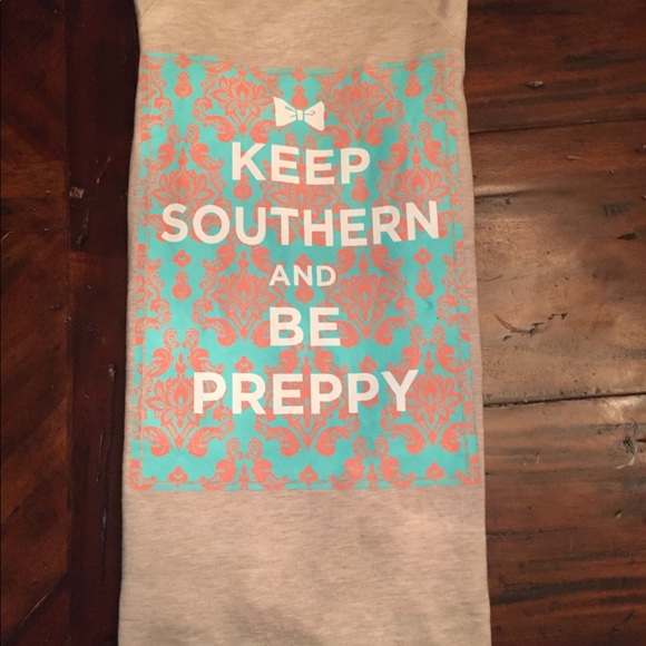 southern style cream color long sleeve shirt - Picture 2 of 2